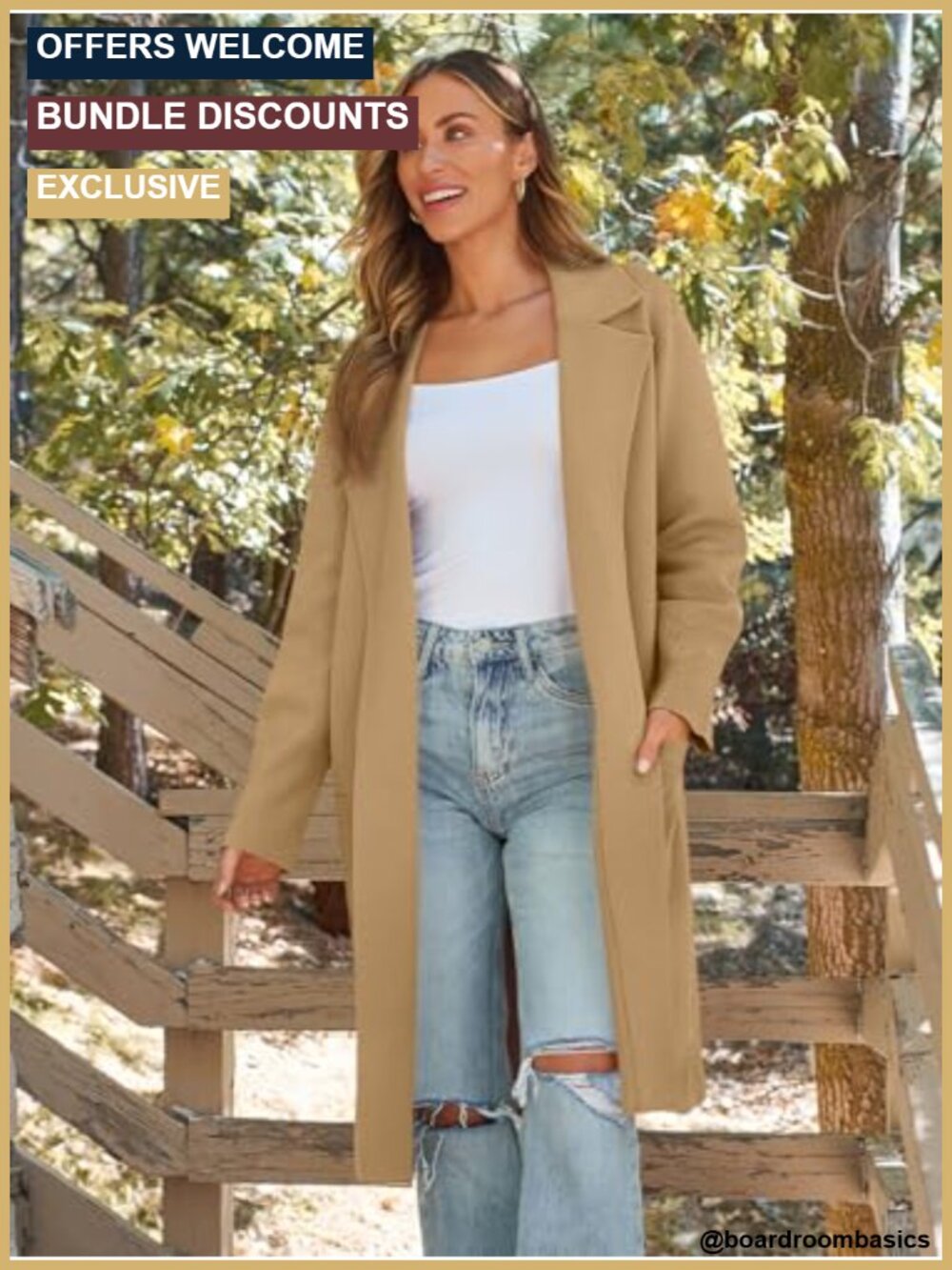 Womens Long Cardigan Sweater Oversized Trench Coat Open Front Shawl Collar - Picture 2 of 5